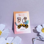 Bumble Bee Hoops Acrylic Earrings Earrings and Accessories La Vie Bien Bumble Bee Hoops Acrylic Earrings