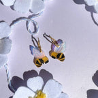 Bumble Bee Hoops Acrylic Earrings Earrings and Accessories La Vie Bien Bumble Bee Hoops Acrylic Earrings
