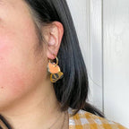 Bumble Bee Hoops Acrylic Earrings Earrings and Accessories La Vie Bien Bumble Bee Hoops Acrylic Earrings