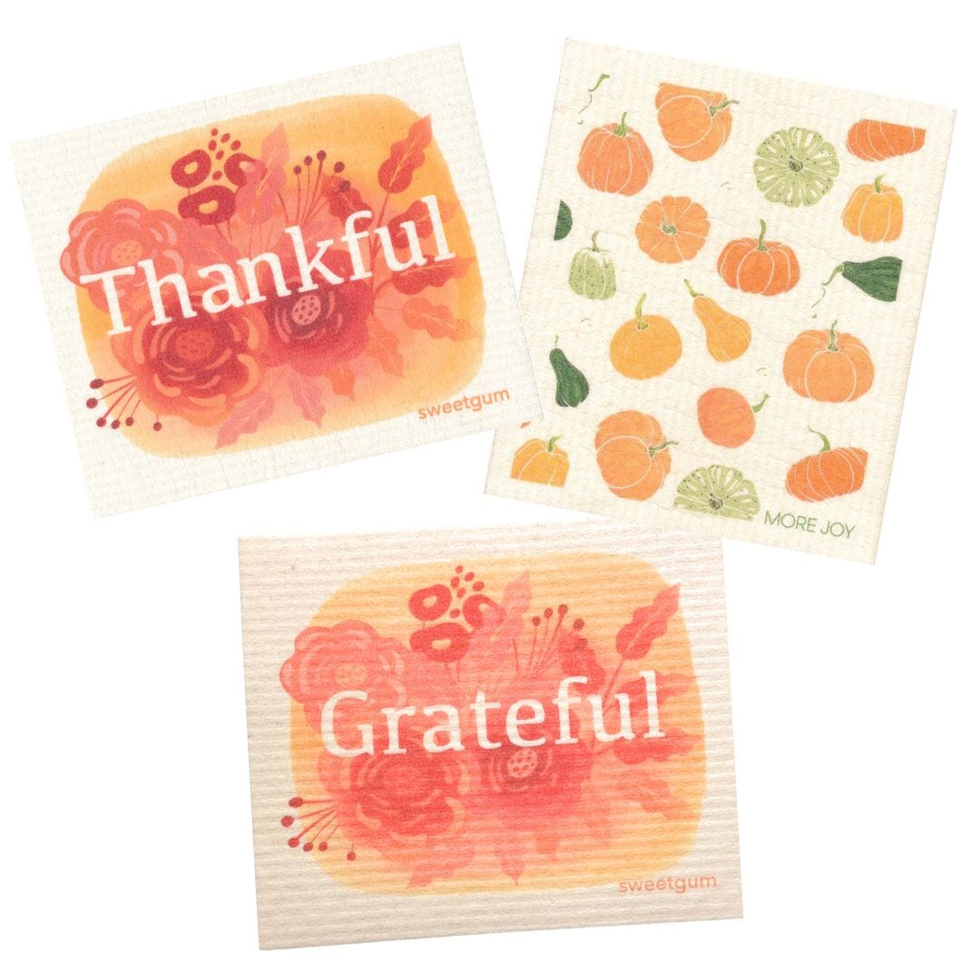 Bundle of 3 Swedish Dishcloths | Autumn & Thanksgiving Set Swedish Dishcloths La Vie Bien Bundle of 3 Swedish Dishcloths | Autumn & Thanksgiving Set