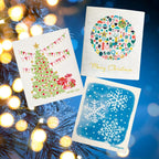 Bundle of 3 Swedish Dishcloths | Christmas Tree, Ornament & Snowflakes