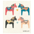 Bundle of 3 Swedish Dishcloths | Merry Christmas Glad Tidings Dala Horse Swedish Dishcloths La Vie Bien Bundle of 3 Swedish Dishcloths | Merry Christmas Glad Tidings Dala Horse