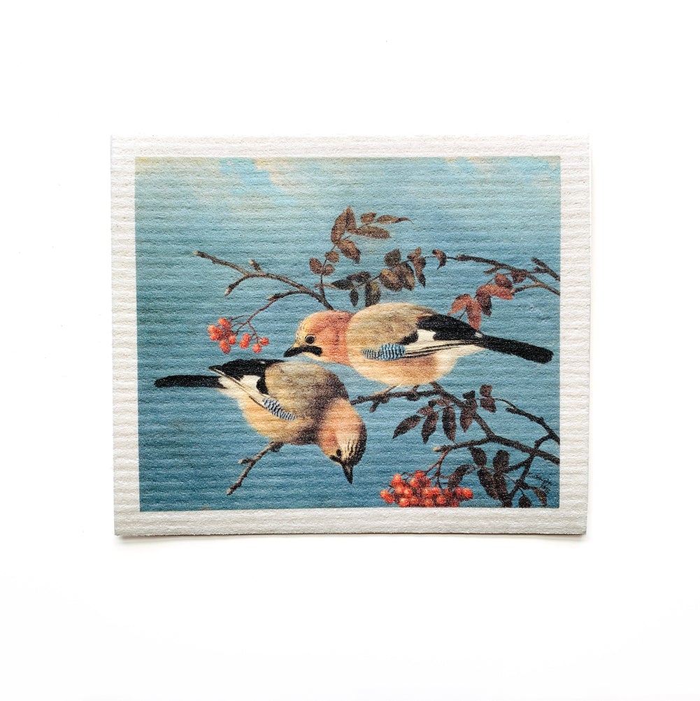 Bundle of 3 Swedish Dishcloths | Nest, Feathers, Jay Birds Swedish Dishcloths La Vie Bien Bundle of 3 Swedish Dishcloths | Nest, Feathers, Jay Birds