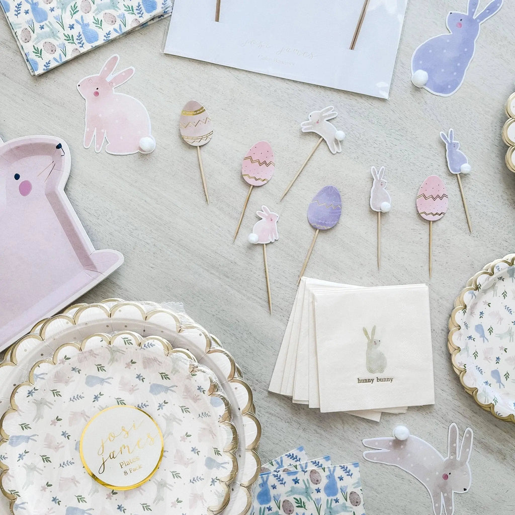 Bunny Cupcake Toppers (Set of 8)