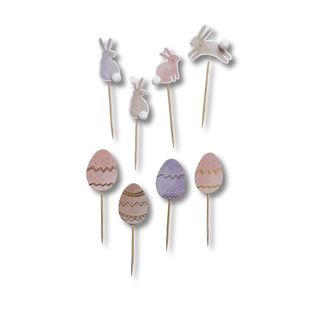 Bunny Cupcake Toppers (Set of 8)