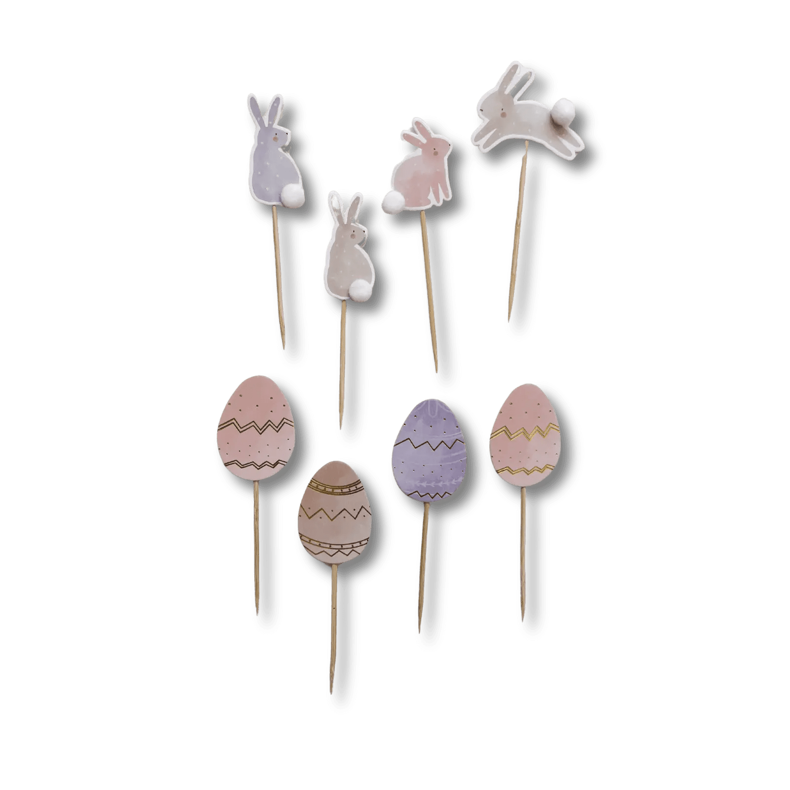Bunny Cupcake Toppers (Set of 8) Cupcake Toppers La Vie Bien Bunny Cupcake Toppers (Set of 8)
