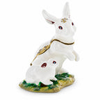Bunny Family Jeweled Trinket Box Figurine Easter > Figurines > Bunnies La Vie Bien Bunny Family Jeweled Trinket Box Figurine