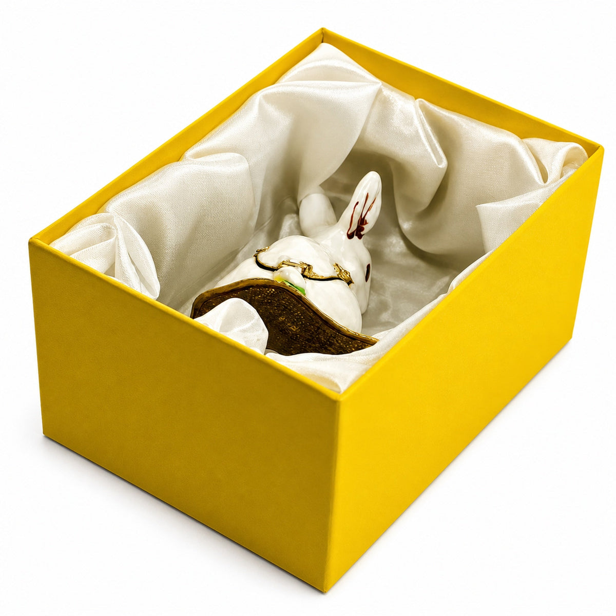 Bunny Family Jeweled Trinket Box Figurine Easter > Figurines > Bunnies La Vie Bien Bunny Family Jeweled Trinket Box Figurine