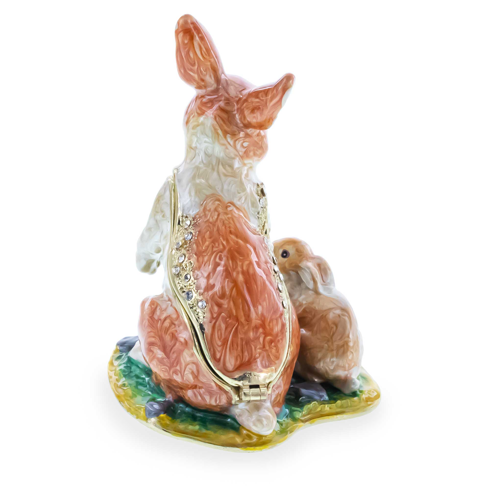 Bunny Family Trinket Box 3.25 Inches Easter > Figurines > Bunnies La Vie Bien Bunny Family Trinket Box 3.25 Inches