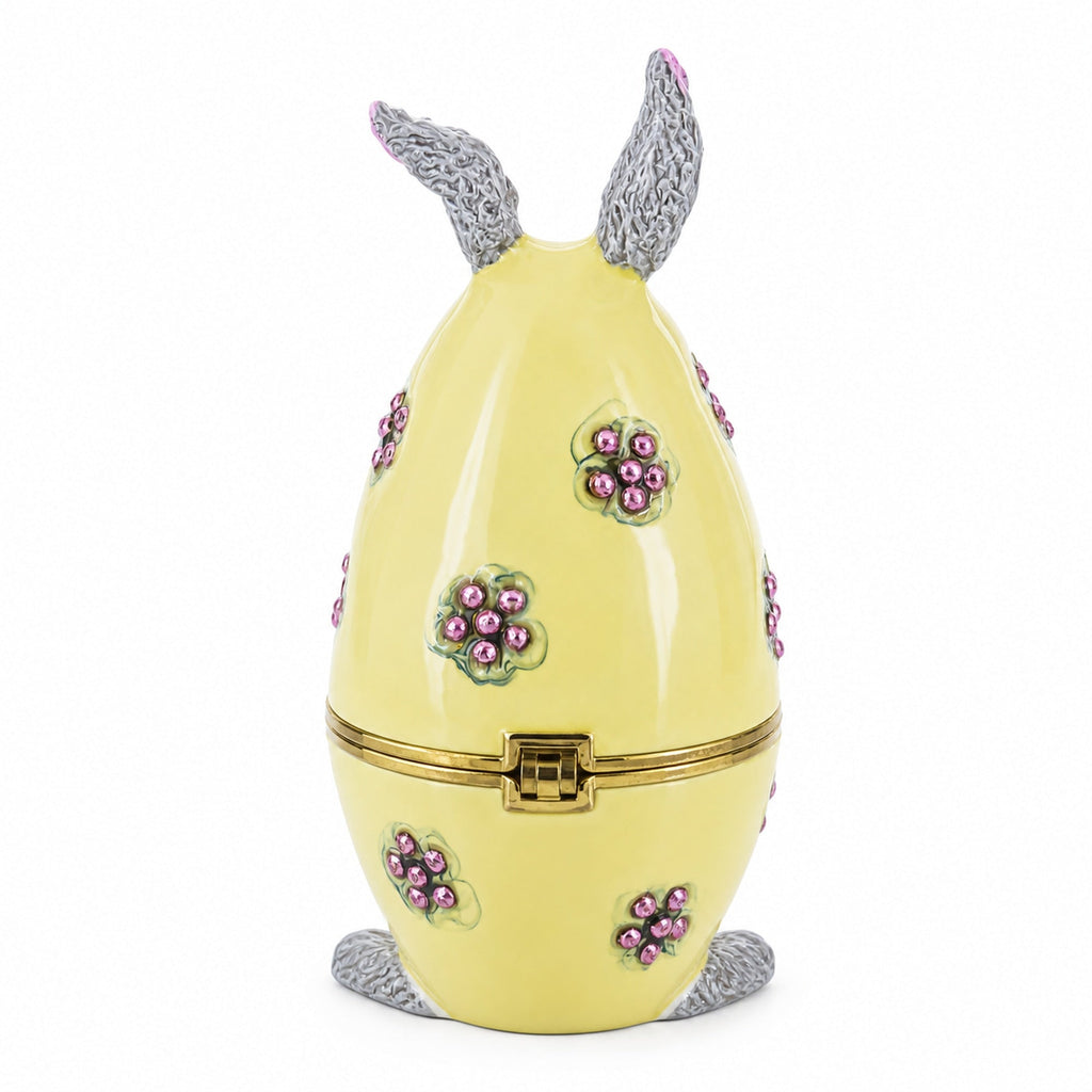 Bunny in the Easter Egg Metal Trinket Box Figurine Easter > Figurines > Bunnies La Vie Bien Bunny in the Easter Egg Metal Trinket Box Figurine