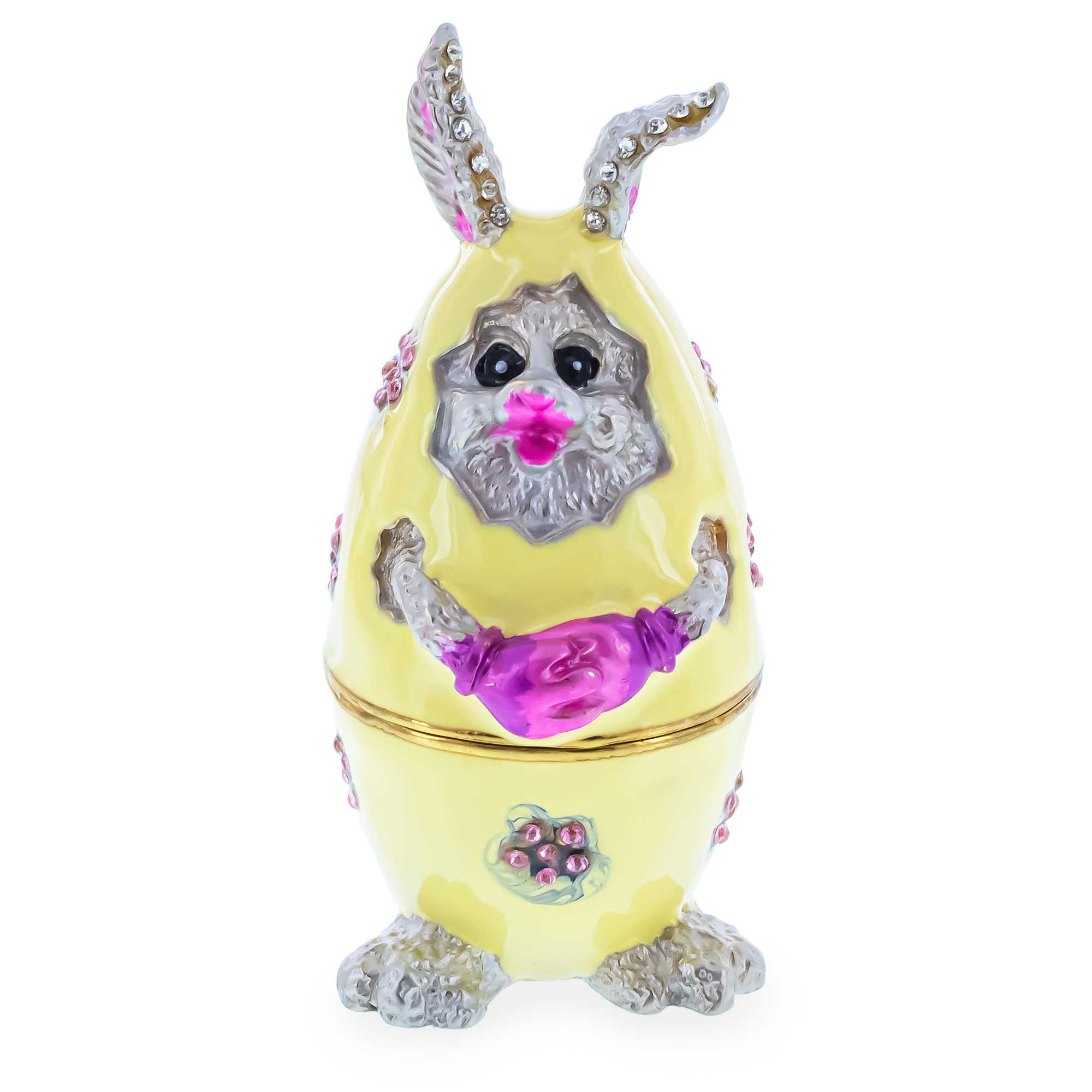 Bunny in the Easter Egg Metal Trinket Box Figurine Easter > Figurines > Bunnies La Vie Bien Bunny in the Easter Egg Metal Trinket Box Figurine
