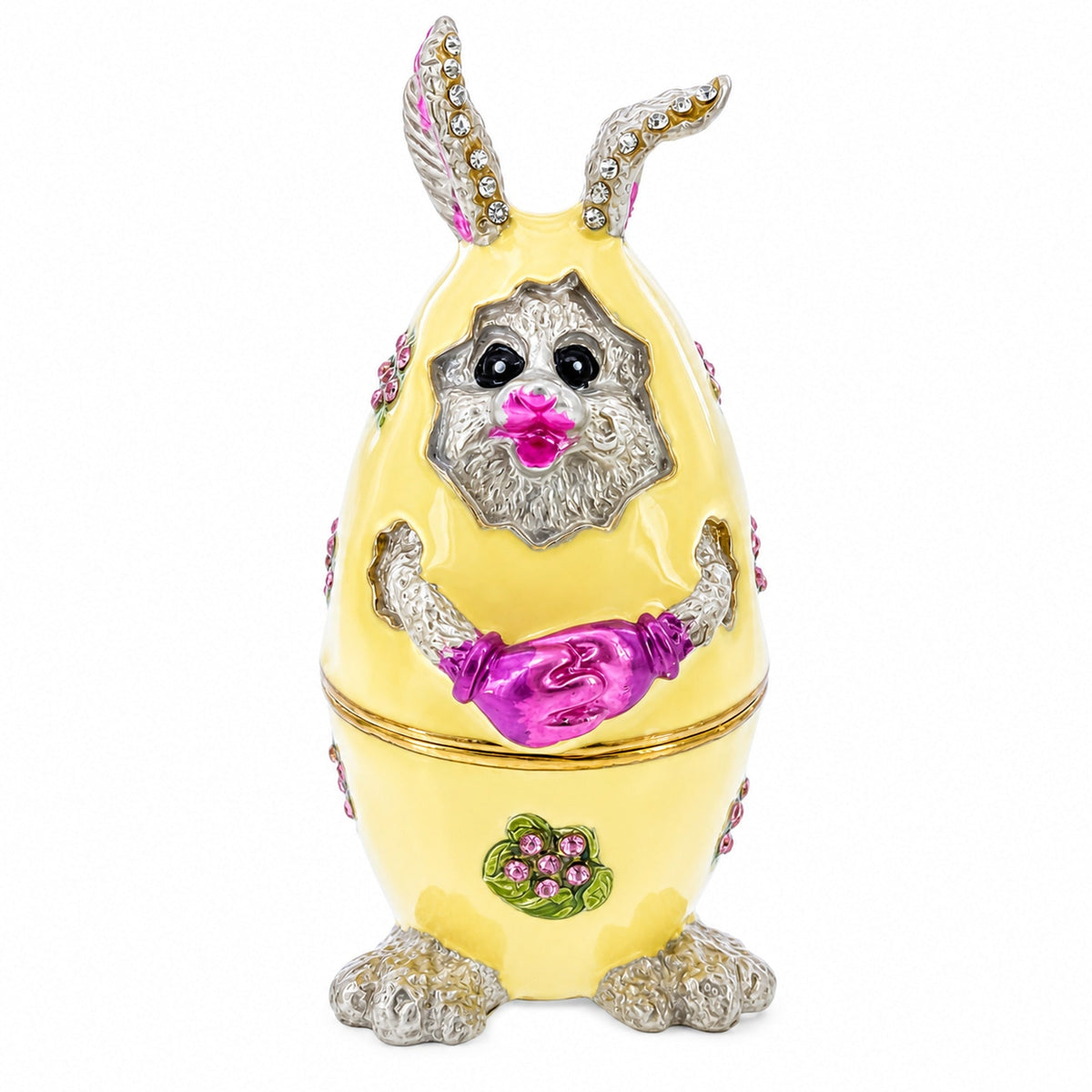 Bunny in the Easter Egg Metal Trinket Box Figurine Easter > Figurines > Bunnies La Vie Bien Bunny in the Easter Egg Metal Trinket Box Figurine