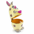 Bunny in the Easter Egg Metal Trinket Box Figurine Easter > Figurines > Bunnies La Vie Bien Bunny in the Easter Egg Metal Trinket Box Figurine