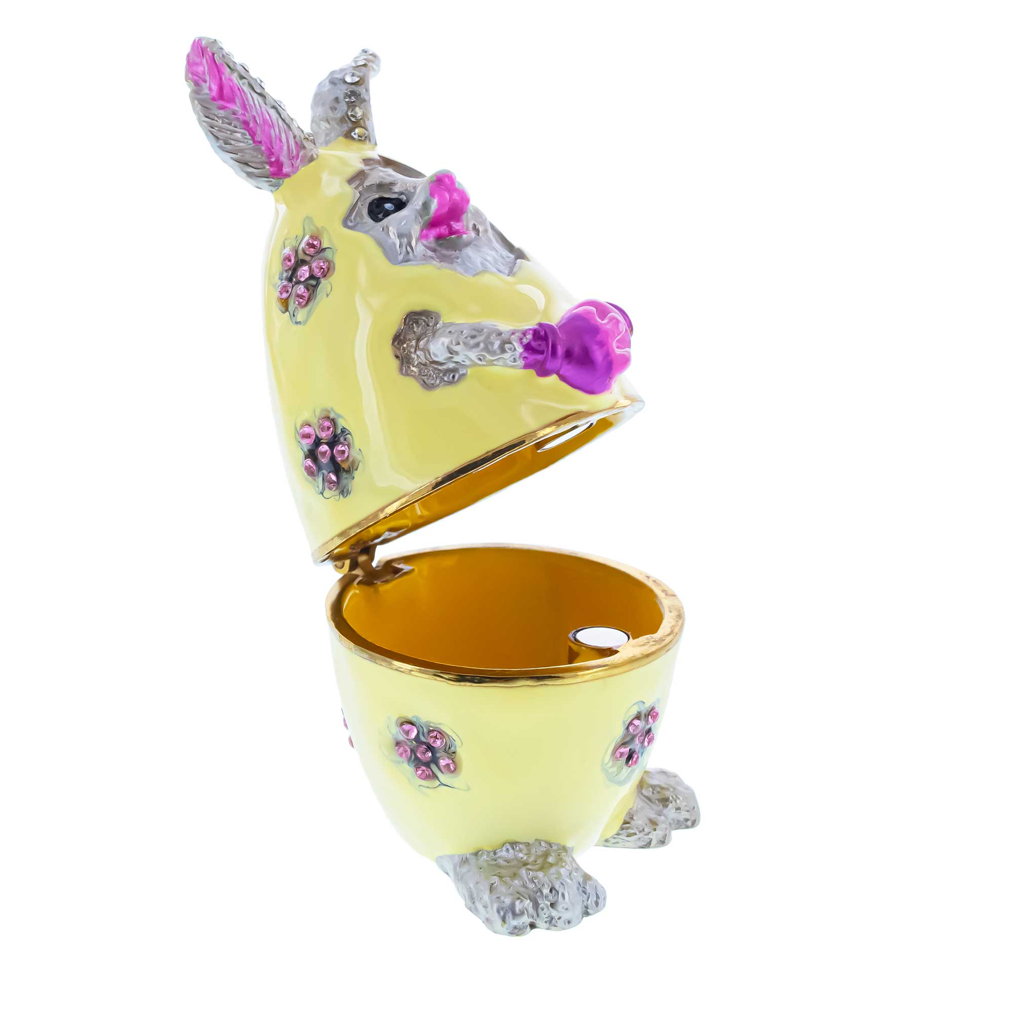 Bunny in the Easter Egg Metal Trinket Box Figurine Easter > Figurines > Bunnies La Vie Bien Bunny in the Easter Egg Metal Trinket Box Figurine