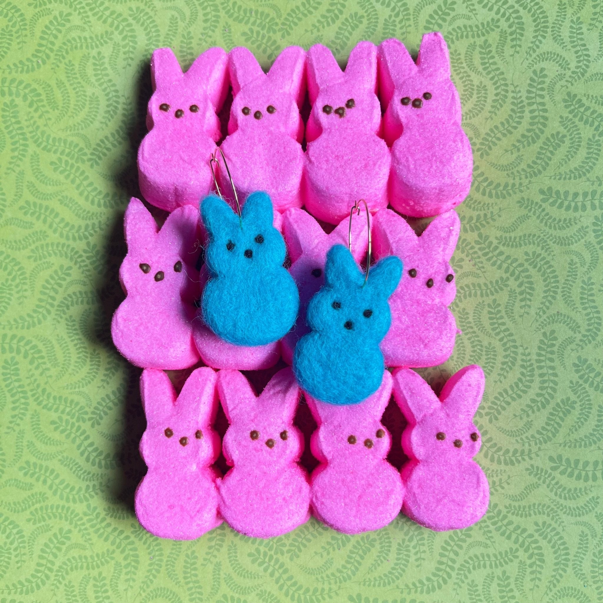 Bunny Peeps! Earrings La Vie Bien Bunny Peeps!