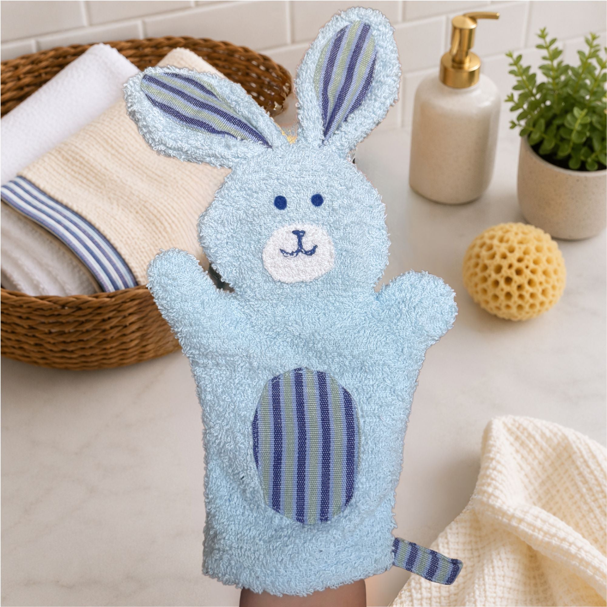 Bunny Puppet Washcloth Kids La Vie Bien Bunny Puppet Washcloth