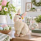 Bunny with Textured Fur Figurine Elegant Spring & Easter Rabbit Decoration 4.2 Inches Easter > Figurines > Bunnies La Vie Bien Bunny with Textured Fur Figurine Elegant Spring & Easter Rabbit Decoration 4.2 Inches