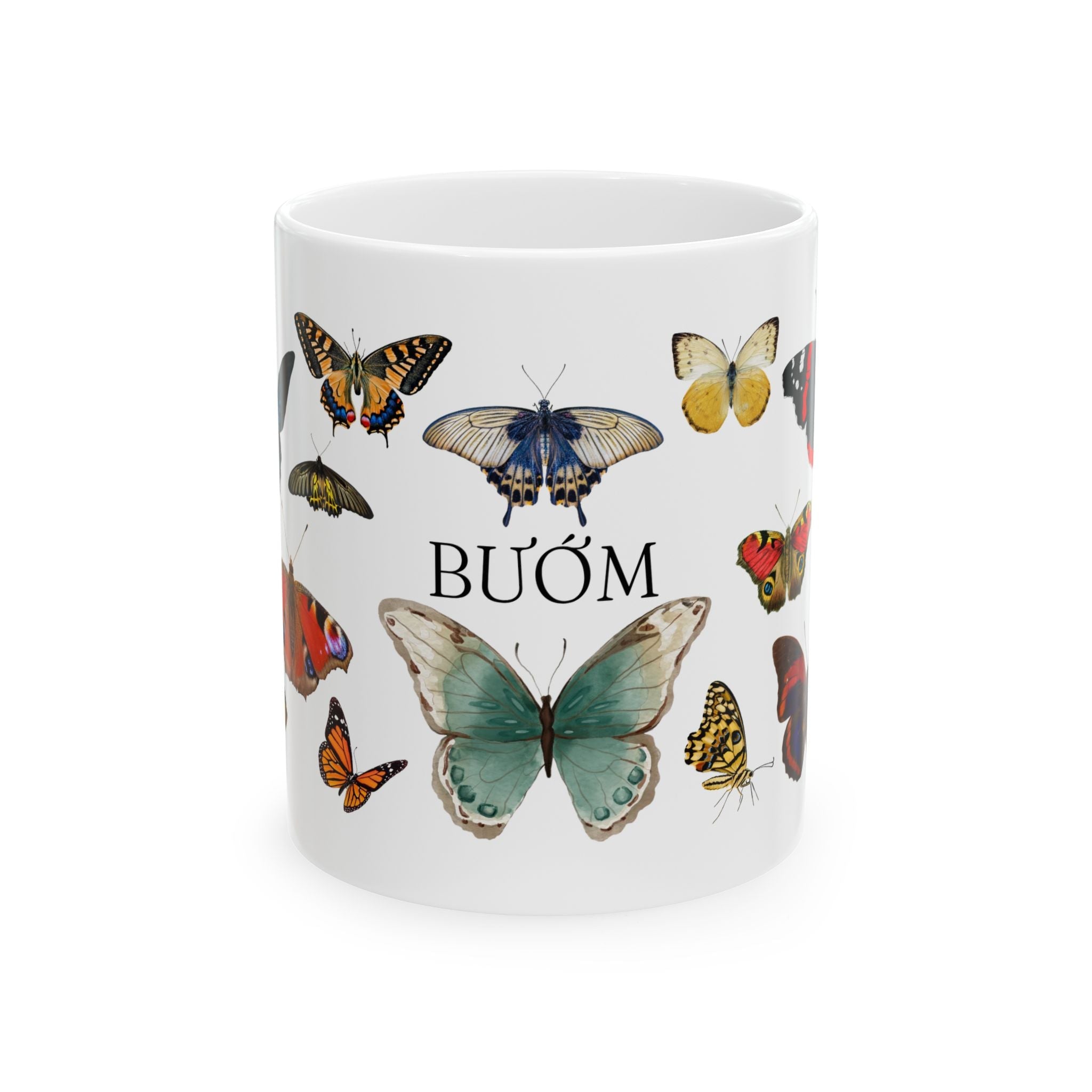 Bướm Vietnamese Vintage Butterflies Ceramic Mug — Colorful insect Design (11oz & 15oz) Mug La Vie Bien Bướm Vietnamese Vintage Butterflies Ceramic Mug — Colorful insect Design (11oz & 15oz)