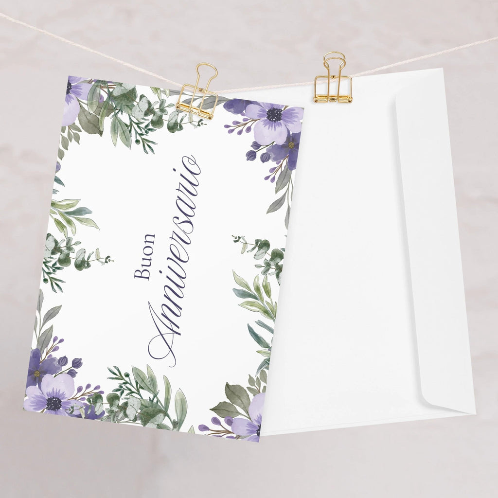 Buon anniversario Greeting card by La Vie Bien