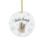 Buon Natale Italian Ceramic Ornament — Holiday Tree & Deer Christmas Decor Home Decor La Vie Bien Buon Natale Italian Ceramic Ornament — Holiday Tree & Deer Christmas Decor