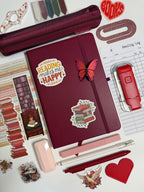 Burgundy Bookish Bundle — A5 Notebook Bookish Bundle La Vie Bien Burgundy Bookish Bundle — A5 Notebook