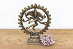 Burnished Golden Brass Shiva Nataraja Figurine La Vie Bien Burnished Golden Brass Shiva Nataraja