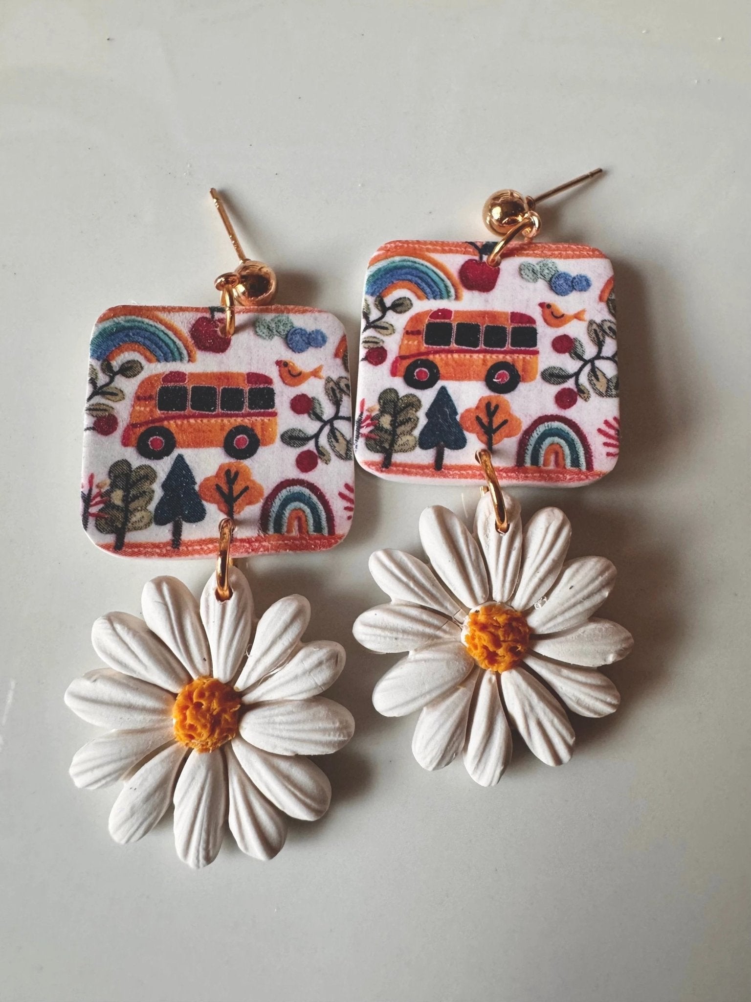 Buses and Daisies Earrings by Shop Something Earthy