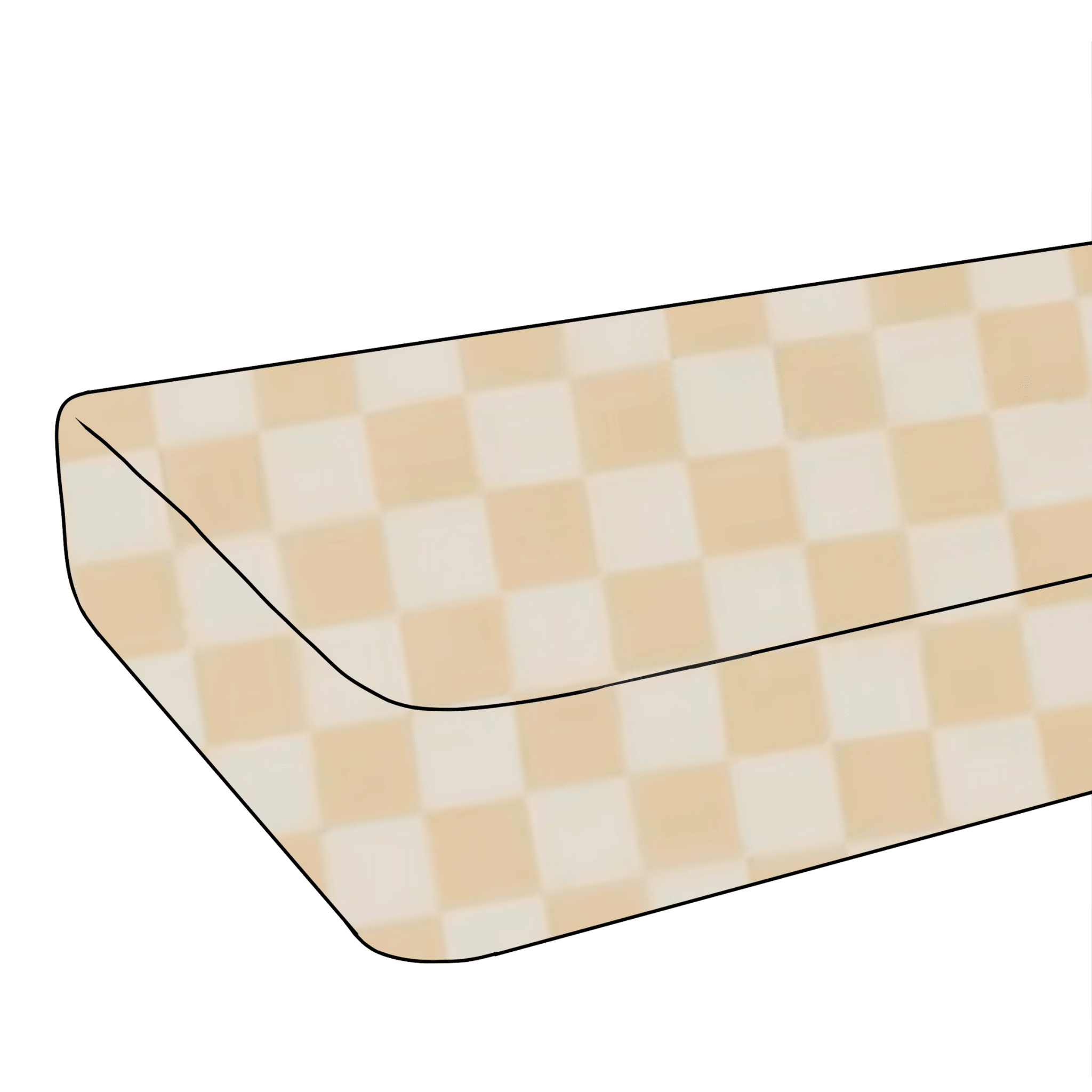 Butter Yellow & White Checkered Crib Sheet La Vie Bien Butter Yellow & White Checkered Crib Sheet
