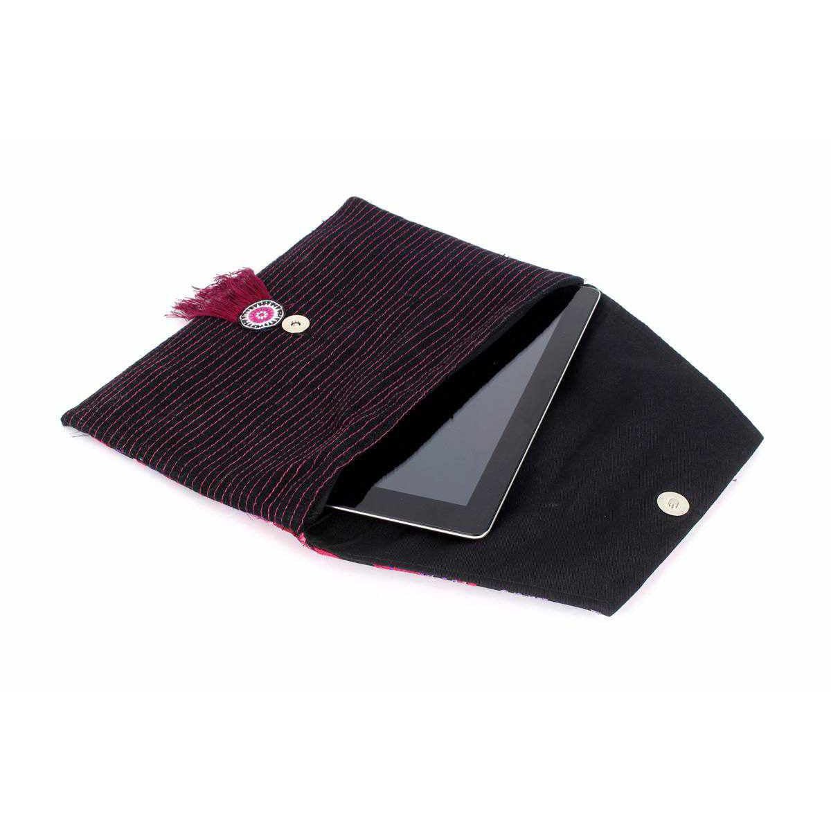 Butterfly Embroidered Tassel Clutch | iPad Bag - Thailand Bags La Vie Bien Butterfly Embroidered Tassel Clutch | iPad Bag - Thailand