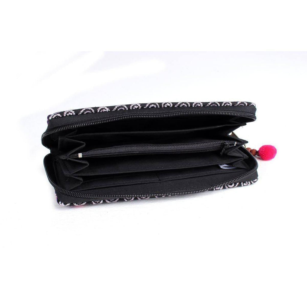 Butterfly Embroidered Wallet - Thailand Bags La Vie Bien Butterfly Embroidered Wallet - Thailand