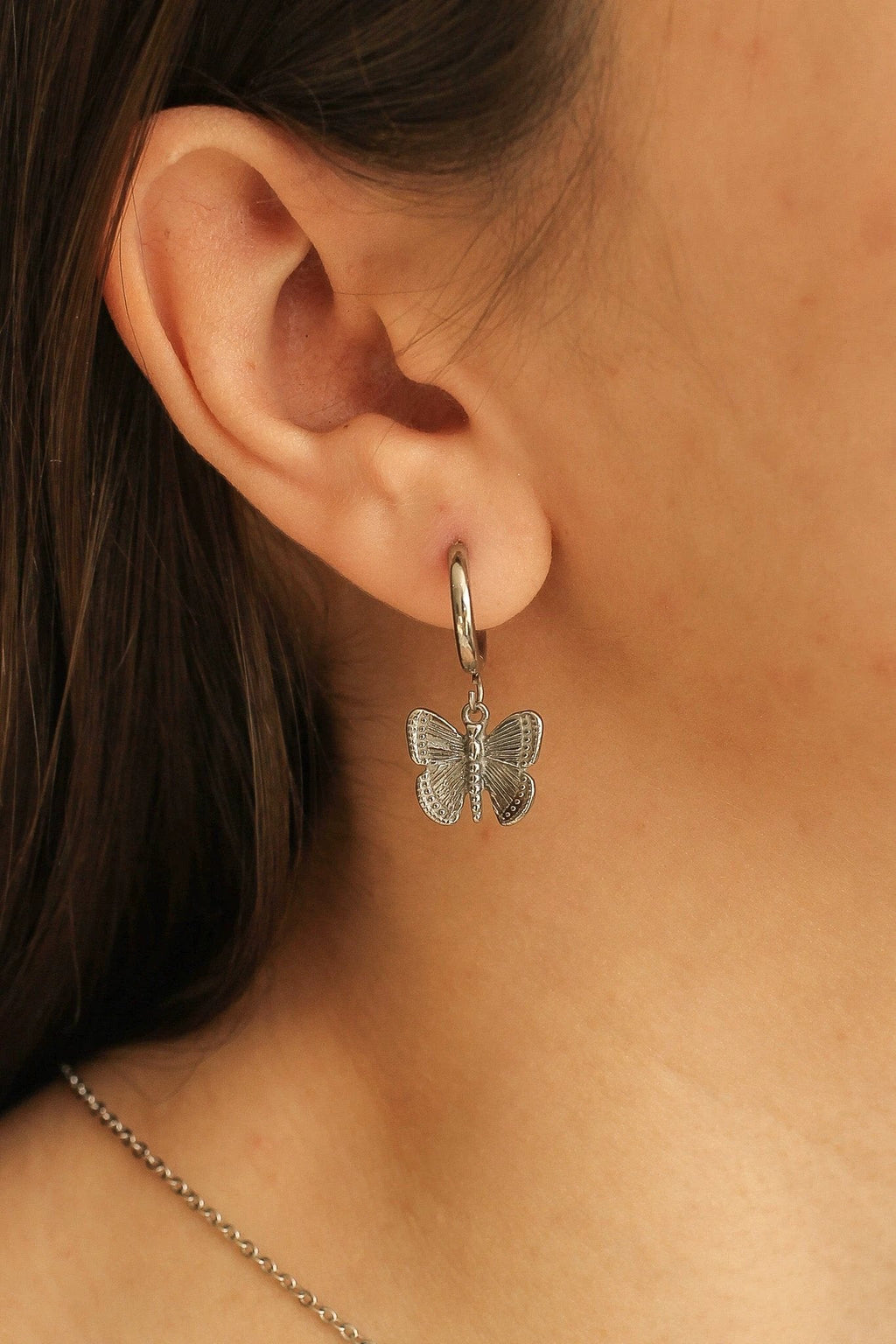 Butterfly Huggie Hoop by Rose & Clay