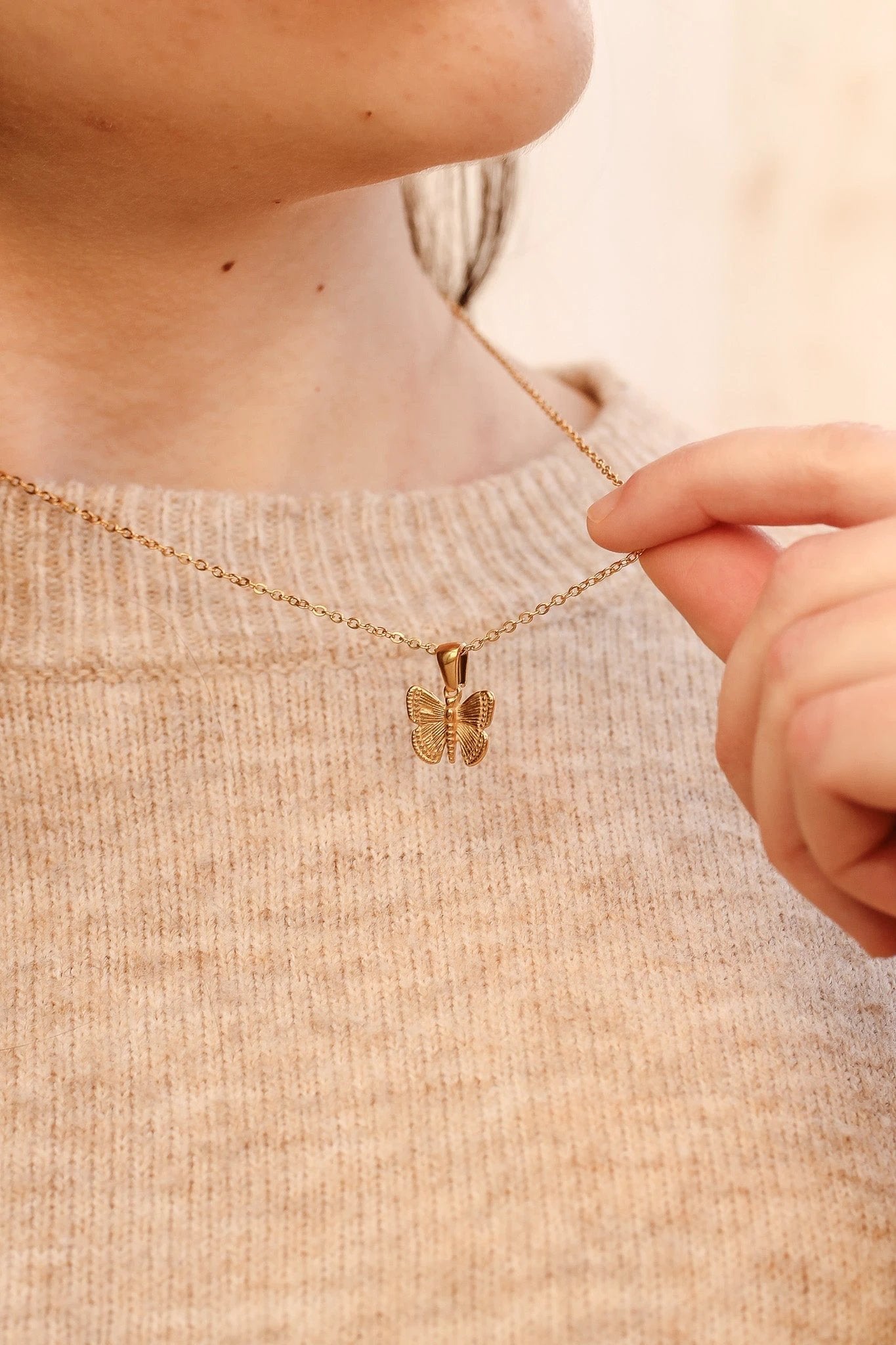 Butterfly Necklace by Rose & Clay