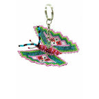 Butterfly Seed Bead Key Chain - Mexico Keychains La Vie Bien Butterfly Seed Bead Key Chain - Mexico