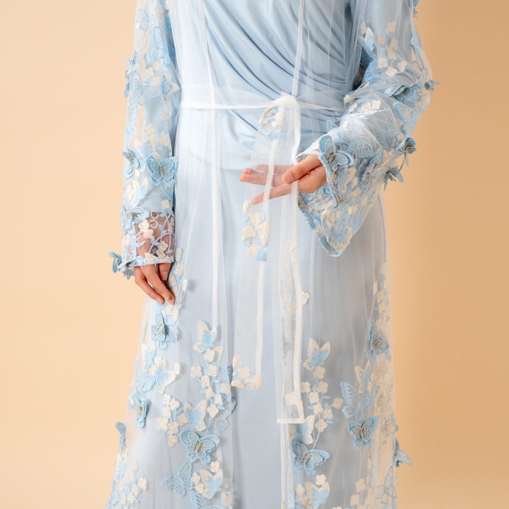 Butterfly Whisper Open Abaya(MOA303) La Vie Bien Butterfly Whisper Open Abaya(MOA303)