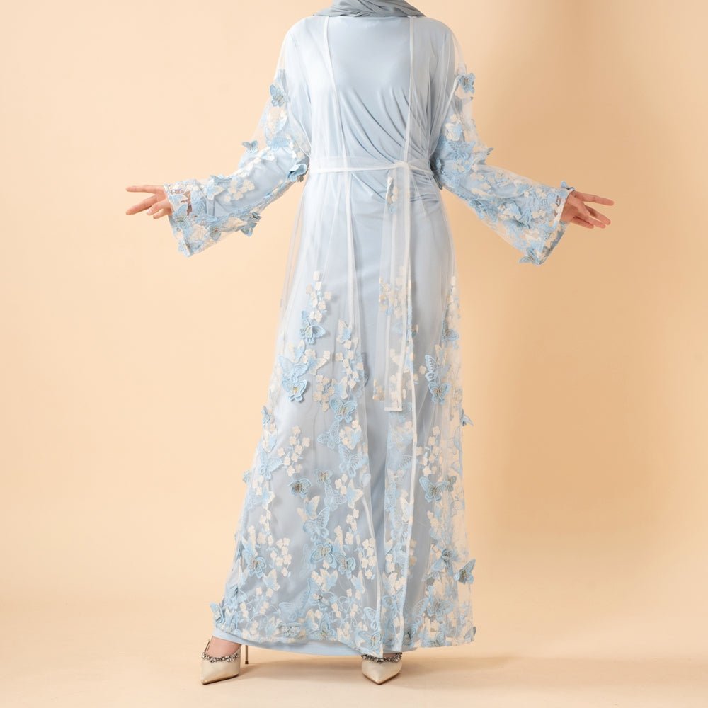 Butterfly Whisper Open Abaya(MOA303) La Vie Bien Butterfly Whisper Open Abaya(MOA303)