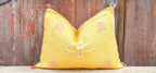 Butterscotch Lumbar Moroccan Silk Rug Pillow