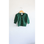 Buttery Soft Forest Green Baby Grandpa Cardigan by Polished Prints