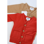 Buttery Soft Red Baby Grandpa Cardigan by Polished Prints