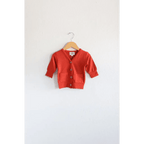 Buttery Soft Red Baby Grandpa Cardigan by Polished Prints