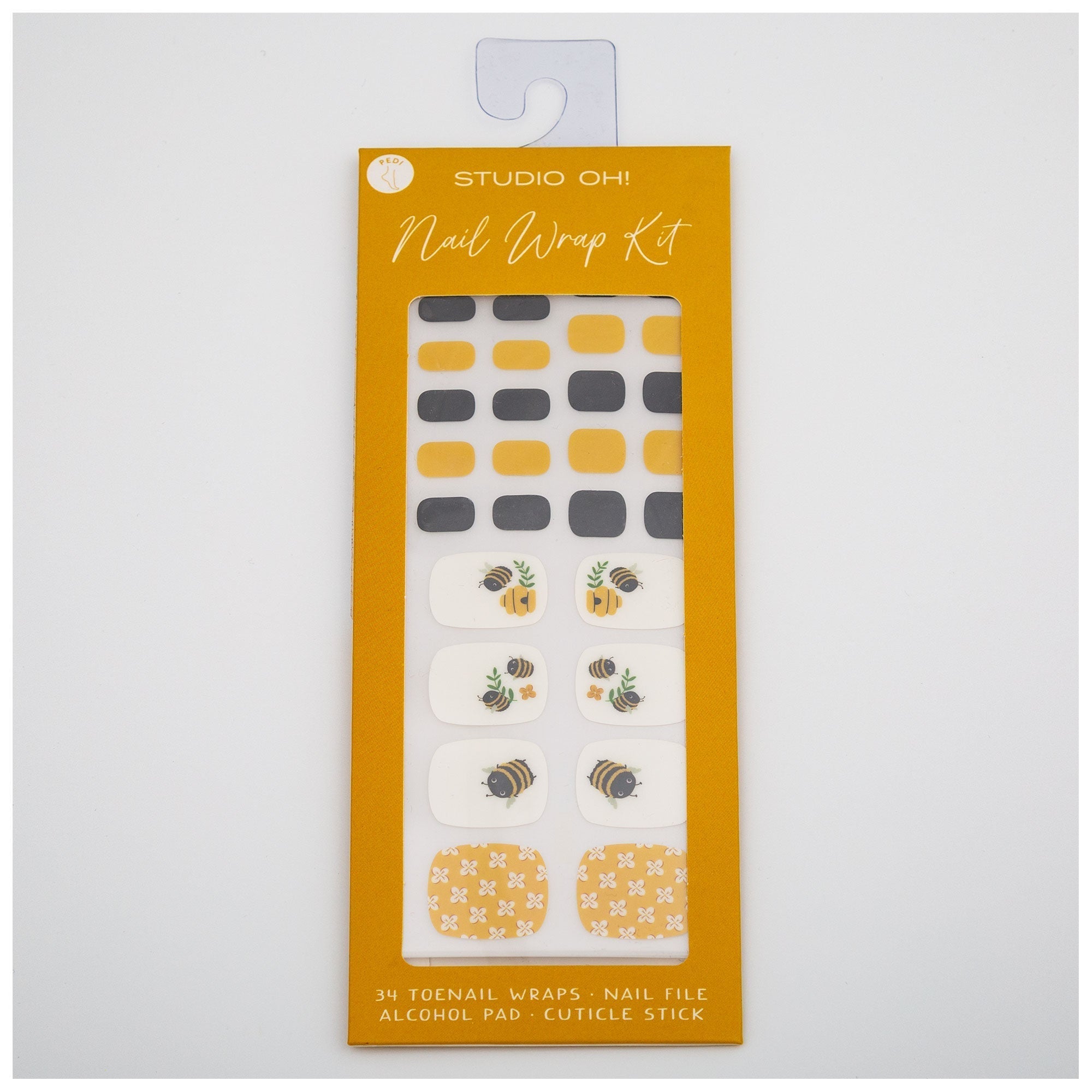 Buzzy Bee Pedicure Nail Wrap Kit Bath & Body & Self Care La Vie Bien Buzzy Bee Pedicure Nail Wrap Kit