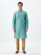 2070 - Silk kurta for men with gold pant