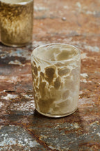 Hand Blown Glass Tumbler: Brown Marble by Ethical Trade Co