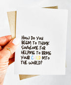 Thank You Card for Labor and Delivery Nurse, Thank You for Doula Card, Thank You by Five Dot Post