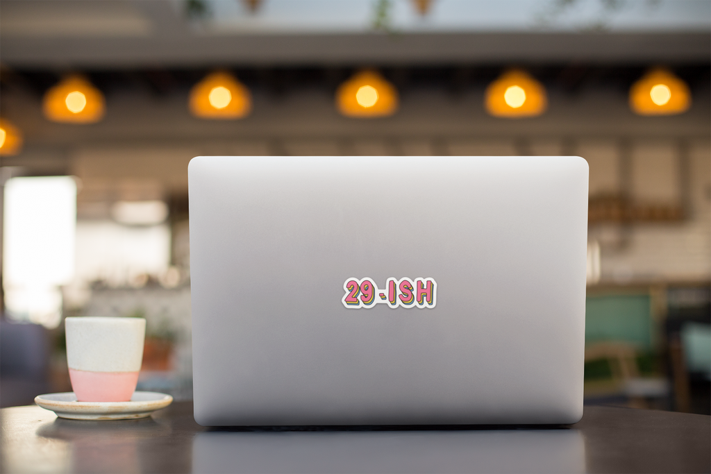 29-Ish Funny 30th Birthday Gift Vinyl Sticker by Five Dot Post