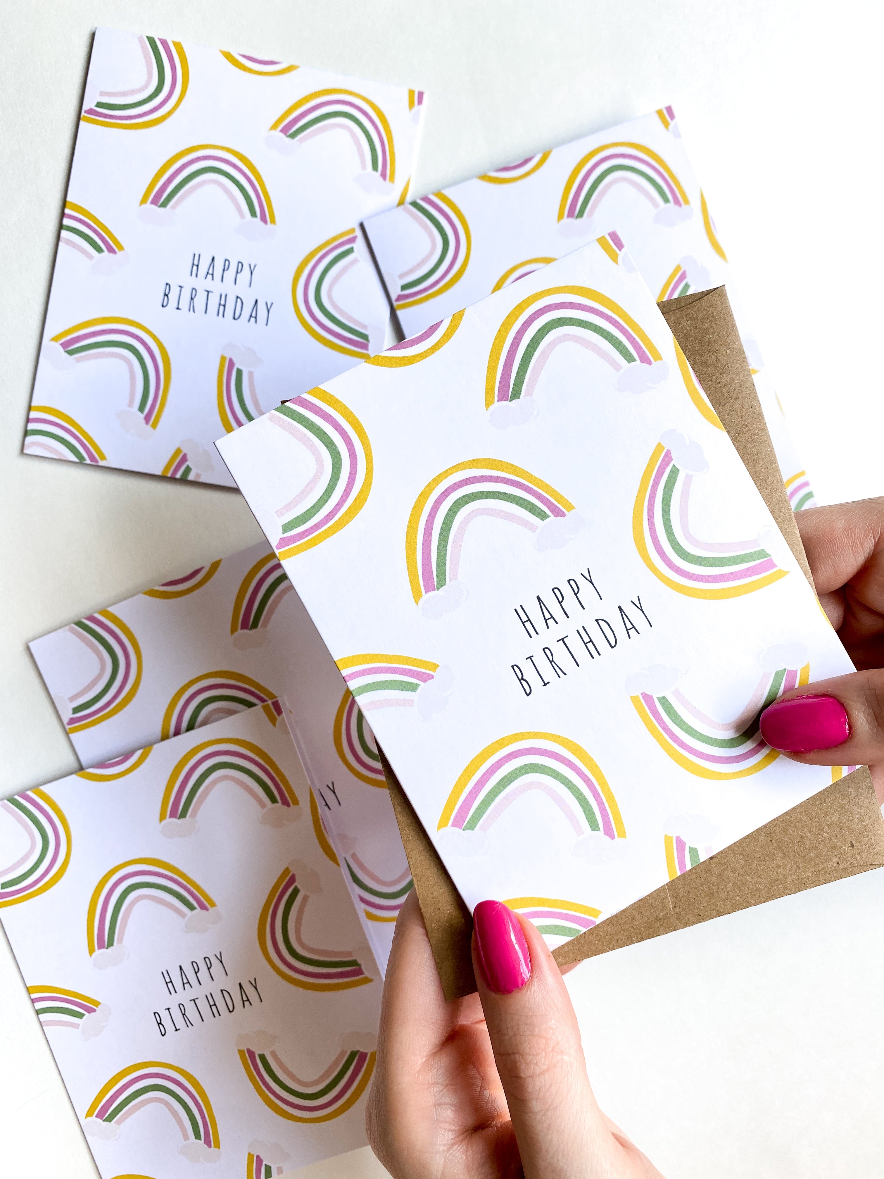 Rainbow Birthday Card, First Birthday Birthday, Friend, Rainbow, Baby Bi