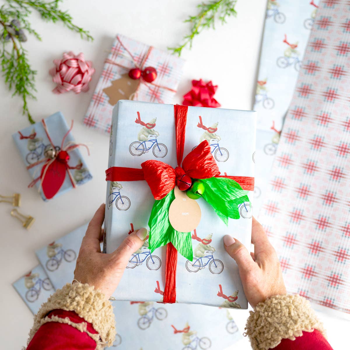 Double-Sided Eco Wrapping Paper – Holiday | Recyclable & Compostable Gift Wrap