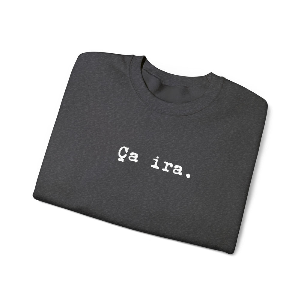 Ça ira embroidered French sweatshirt - Minimalist French Comfort Pullover by Printify