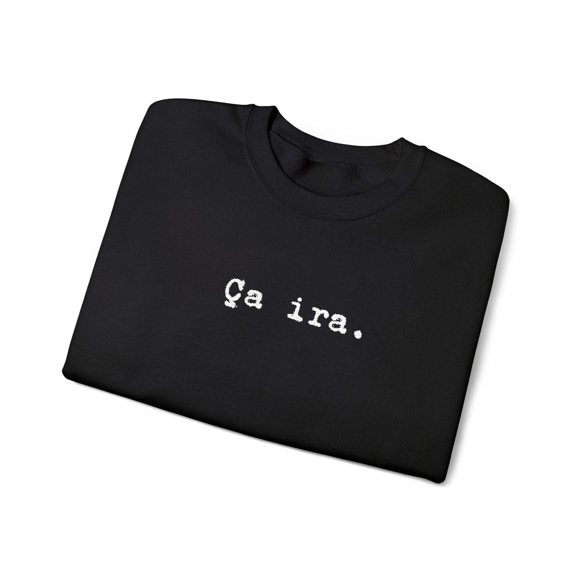 Ça ira embroidered French sweatshirt - Minimalist French Comfort Pullover by Printify