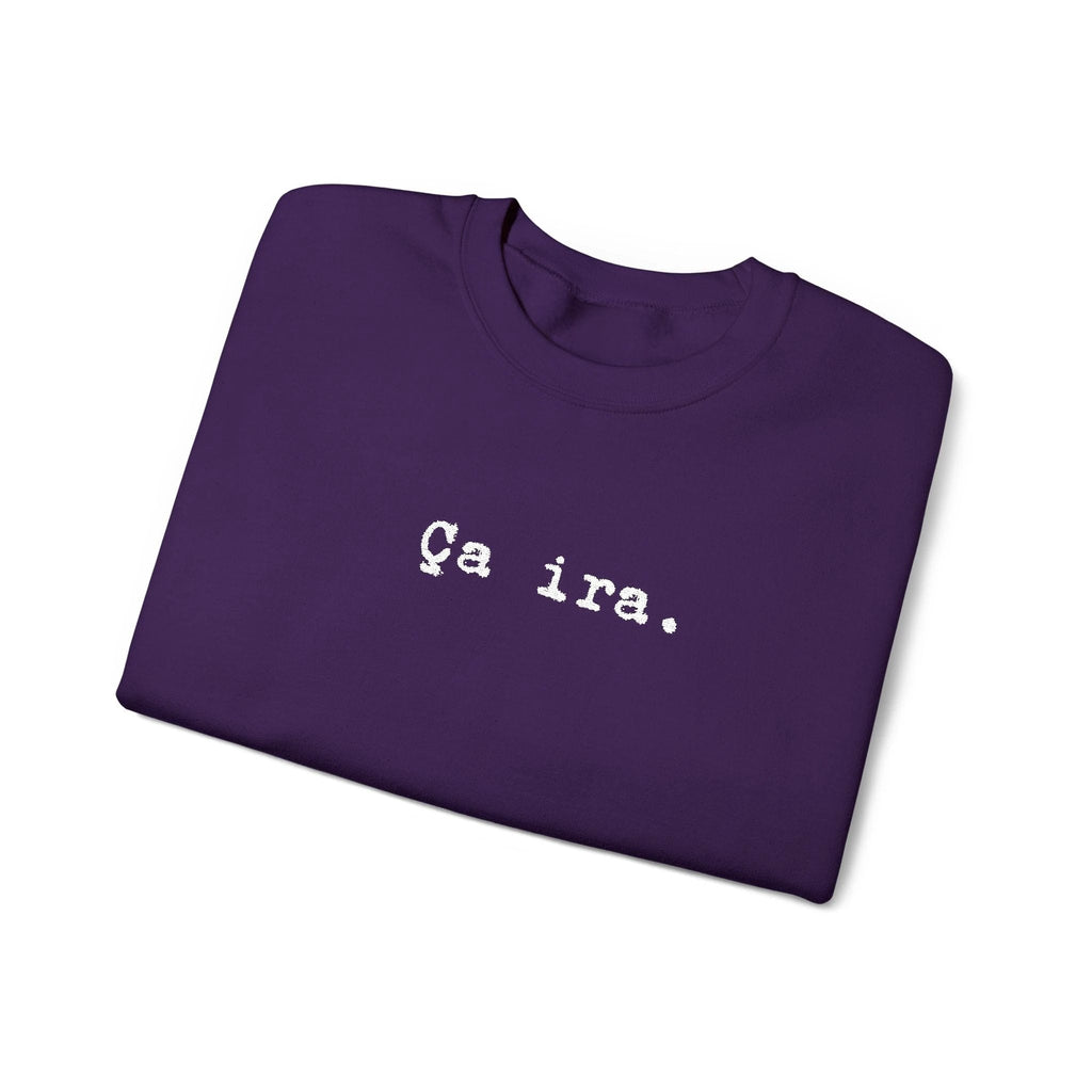 Ça ira embroidered French sweatshirt - Minimalist French Comfort Pullover by Printify