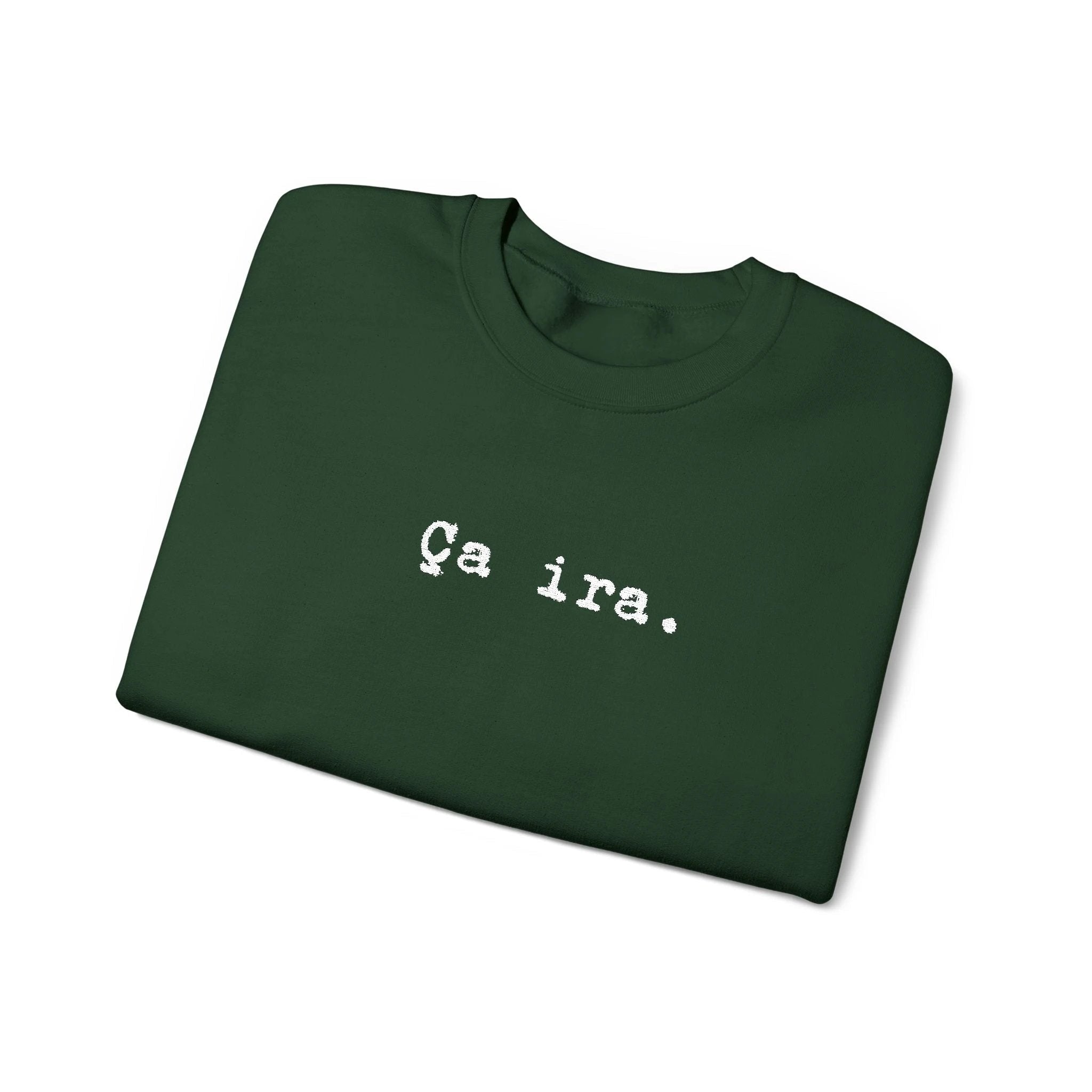 Ça ira embroidered French sweatshirt - Minimalist French Comfort Pullover by Printify